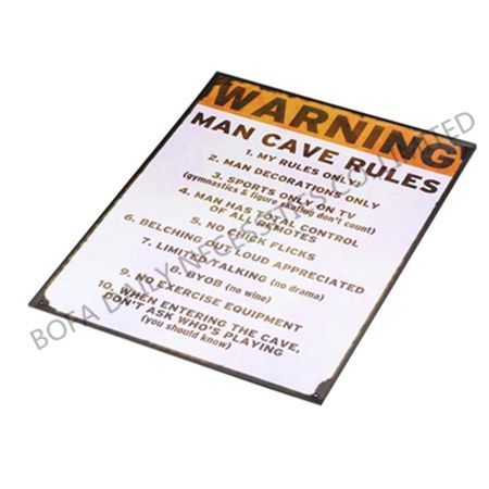 The tin warning sign