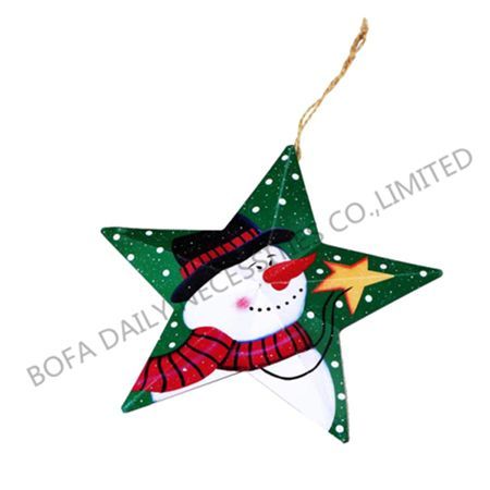 Five star christmas pendant