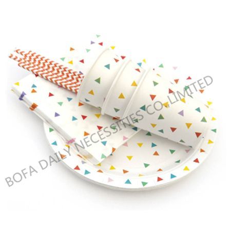 Colorful triangle printing tab...