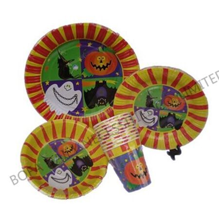 Halloween printing tableware s...